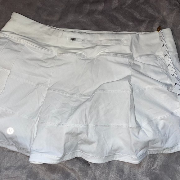 Lululemon Pace Rival Skirt White Size 10 Regular Length - Picture 2 of 6